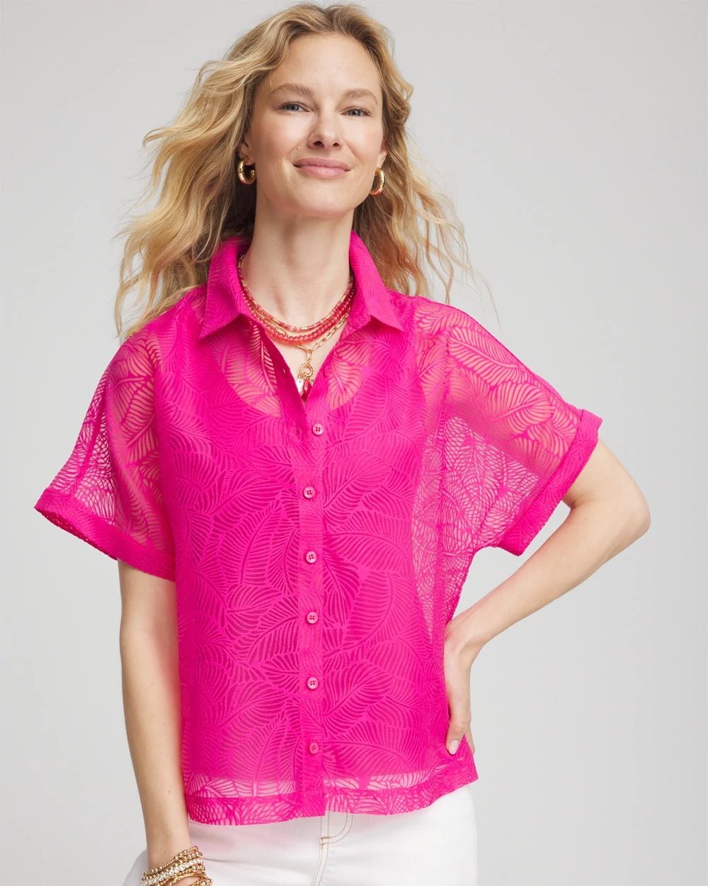 chico-deco♡ Deco Burnout Shirt | Chico's